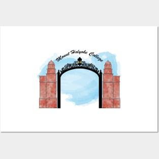 Watercolor Mount Holyoke Gates Posters and Art